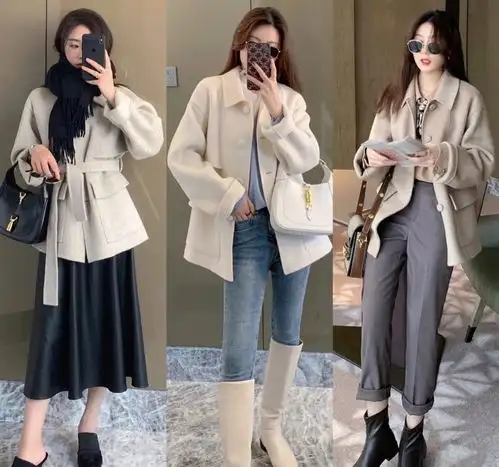 看了这么多韩系大衣look,还是她的穿搭最高级,简直是模板