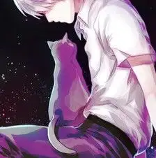 有没有这种少年与猫的图片