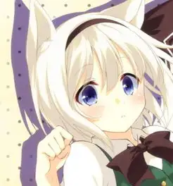 二次元动漫头像长着耳朵的青春美少女,初恋的味道,我恋爱了