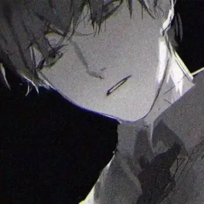 丧系黑白二次元漫画个性头像拥有了清风就要交还明月