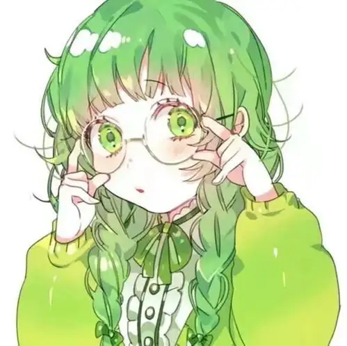 头像绿色系动漫女头像