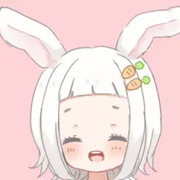 二次元萌妹子头像粉色系兔耳朵银发