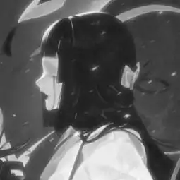 黑白动漫女头像高冷冷酷黑色二次元头像