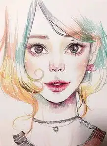 这样的美女在她的笔下是如此的清纯逼真好喜欢