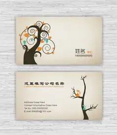 素雅淡雅简约女性名片设计模板