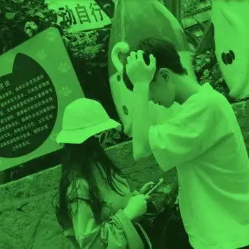 绿色系一对两张情头头像