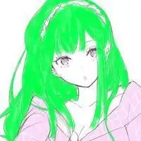 绿头发的动漫女生头像微信头像图片大全