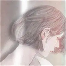 手绘女生卡通头像伤感系趴着的闭眼的低头伤心的
