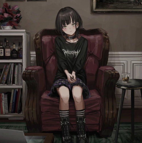 头像黑色系动漫女头像