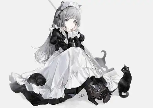 最近我家来了位女仆,经常摸鱼不干活,咋办哩插画特辑女仆