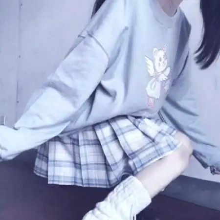 个性半身ins清新蓝色系气质女头,全都看不到脸的